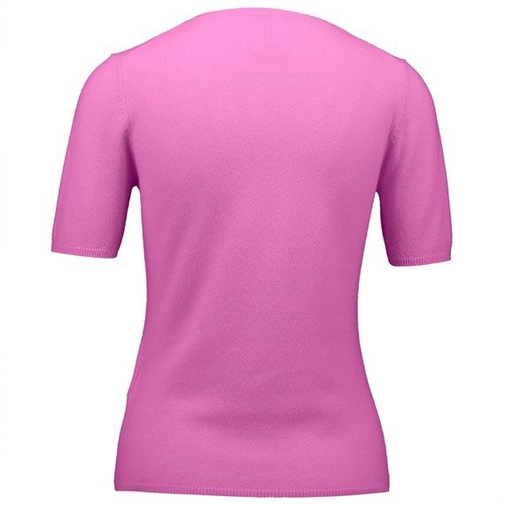 Allude Kortærmet Cashmere Strik, Pink